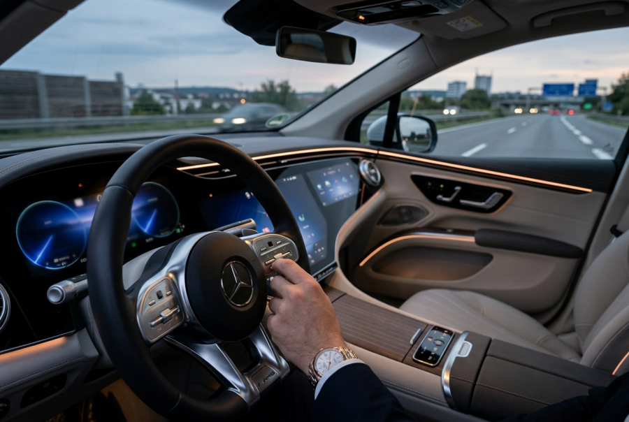 Mega-Displays bleiben, doch eine geniale Änderung kommt: Mercedes holt die echten Tasten zurück!