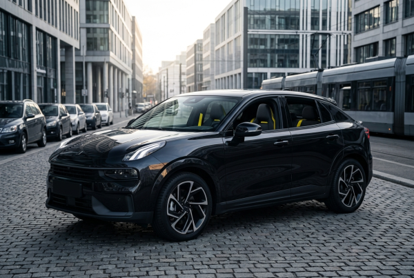 Schwarze Lackierung, gelbe Gurte und Konsole an Bord: Das ändert sich beim neuen Lynk & Co 02!